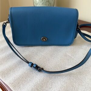 Small Coach Blue Crossbody Bag